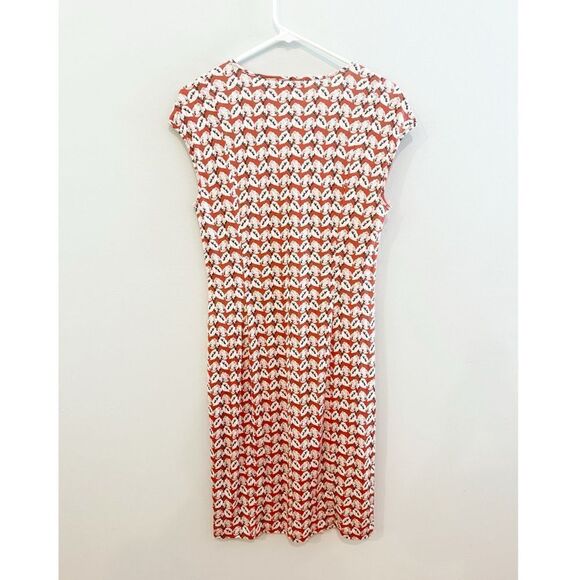 Tory Burch silk Sophia dress red poppy - Picture 4 of 6